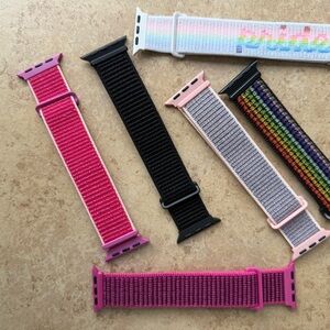 6 assorted fabric smart watch bands